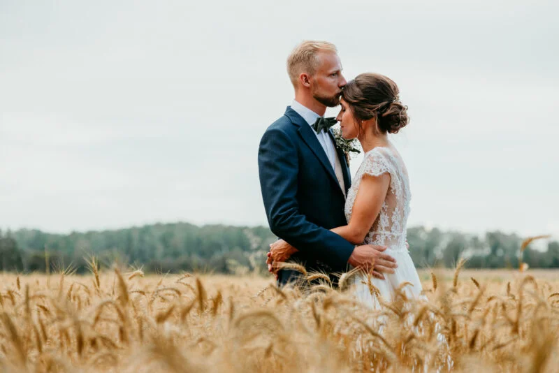 photo mariage champ ble