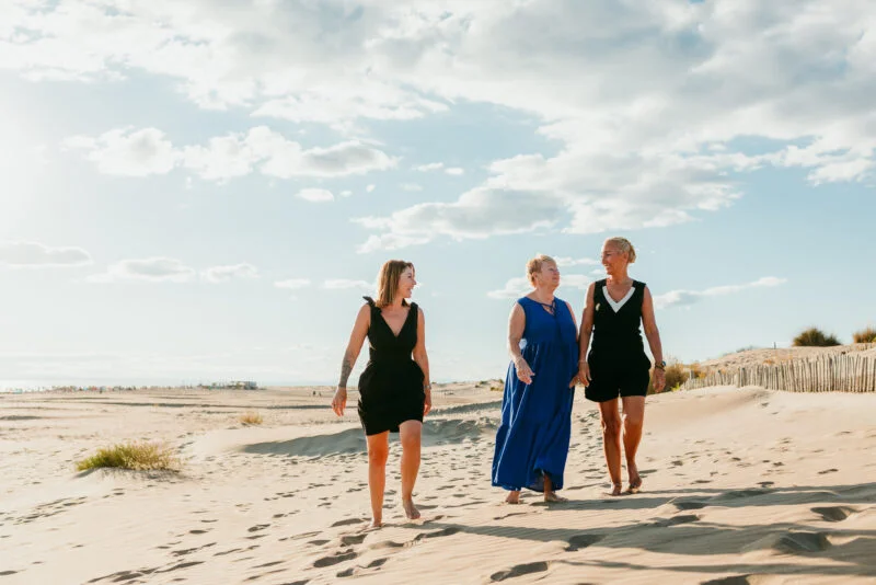 seance photo mere fille à la plage